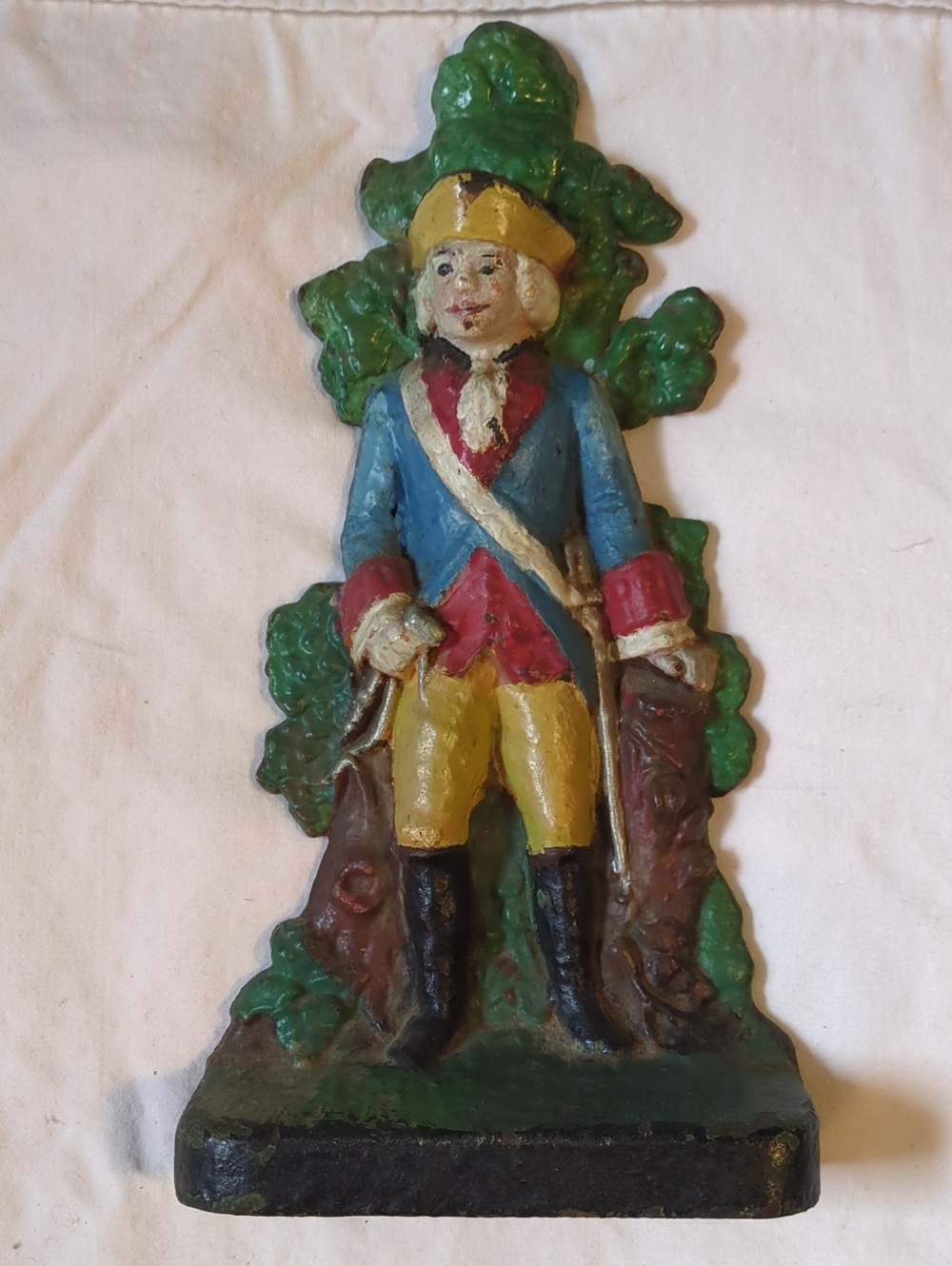 Albany Foundry #34 Hand-Painted Cast Iron George Washington/Soldier Doorstop